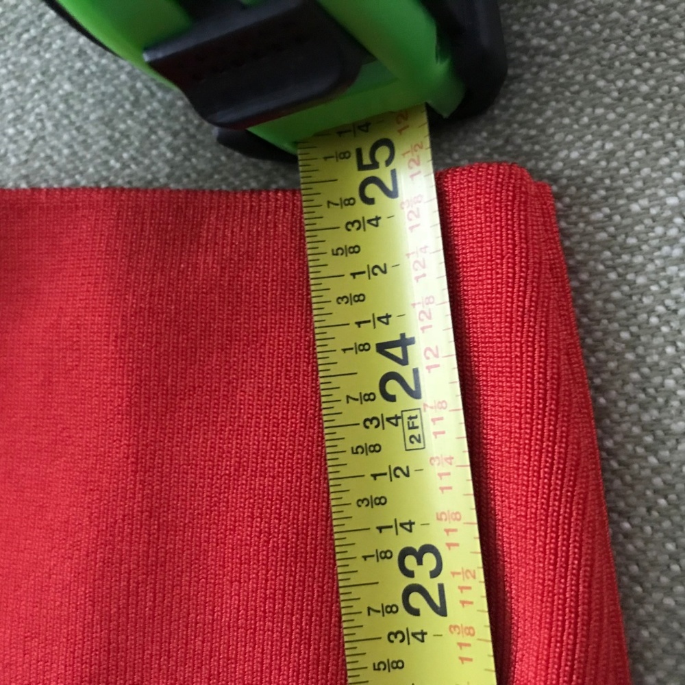 FAUX WRAP - RED STRIPED SKIRT! - Picture 3 of 5